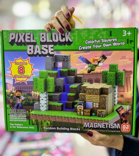 لگو مگنتی طرح ماینکرافت ۸۳ قطعه با بلوکهای مغناطیسی آموزشی در فروشگاه ال آی تویز
