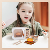 اسباب بازی ماکروفر لیتل هوم کرم قهوهای به همراه ست همبرگر، سیب زمینی و نوشابه در فروشگاه ال آی تویز