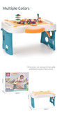 میز بازی لگو چند منظوره به همراه لگوهای رنگی و محفظه نگهداری قطعات برای کودکان بالای ۳ سال در ال آی تویز