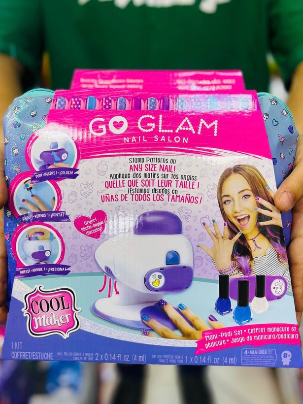 ست اسباببازی طراحی ناخن کیفدار مدل Nail Glam Salon آیتم ۱۴ با استمپر و لاک در فروشگاه ال آی تویز