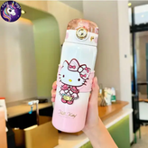 فلاسک نیدار اورجینال Hello Kitty برند Sanrio با بدنه صورتی گرادینت و بند سیلیکونی در فروشگاه ال آی تویز