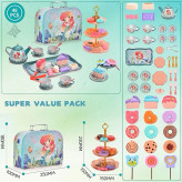 ست عصرانه خوری فلزی Mermaid Tin Tea Set مدل چمدانی با طرح پری دریایی در فروشگاه ال آی تویز