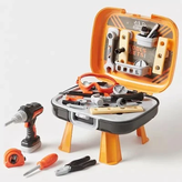اسباب بازی جعبه ابزار چمدانی ۵ کاره پایه دار با دریل باتریخور و عینک ایمنی برای کودکان در فروشگاه ال آی تویز