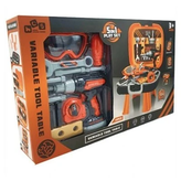 اسباب بازی جعبه ابزار چمدانی ۵ کاره پایه دار با دریل باتریخور و عینک ایمنی برای کودکان در فروشگاه ال آی تویز