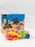 ست ساختنی مغناطیسی ۳۶ قطعه مدل Magnetic Sticks شامل میلههای آهنربایی رنگی و گویهای اتصال در فروشگاه ال آی تویز