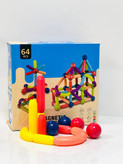 ست ساختنی مغناطیسی ۶۴ قطعه مدل Magnetic Sticks شامل میلههای آهنربایی و گویهای فلزی برای کودکان در فروشگاه ال آی تویز