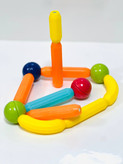 ست ساختنی مغناطیسی ۱۰۰ قطعه مدل Magnetic Sticks شامل میلهها و گویهای رنگی برای تقویت خلاقیت در فروشگاه ال آی تویز