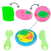 ست خمیر بازی چرخگوشت و نودلساز مدل Choi Mud شامل قالبهای متنوع و خمیرهای رنگی در فروشگاه ال آی تویز