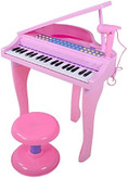 پیانو اسباببازی پایهدار صورتی مدل Sounds of Nature کد 88022 همراه با صندلی و میکروفون در فروشگاه ال آی تویز