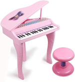 پیانو اسباببازی پایهدار صورتی مدل Sounds of Nature کد 88022 همراه با صندلی و میکروفون در فروشگاه ال آی تویز