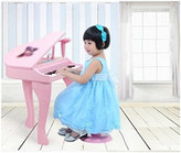 پیانو اسباببازی پایهدار صورتی مدل Sounds of Nature کد 88022 همراه با صندلی و میکروفون در فروشگاه ال آی تویز