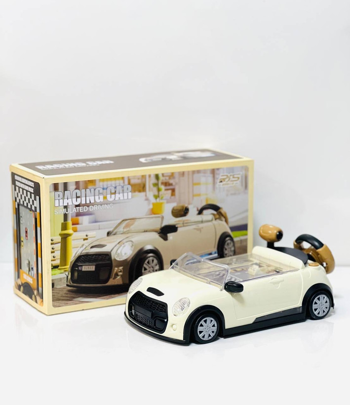 ماشین ریسینگ کنترلی طرح مینیکوپر مدل Racing Car با فرمان شبیهساز رانندگی و افکتهای نوری در فروشگاه ال آی تویز