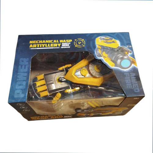 دستکش تیرانداز مکانیکی و رباتیک مدل Mechanical Wasp Arm شارژی با قابلیت پرتاب تیر ژلهای در فروشگاه ال آی تویز