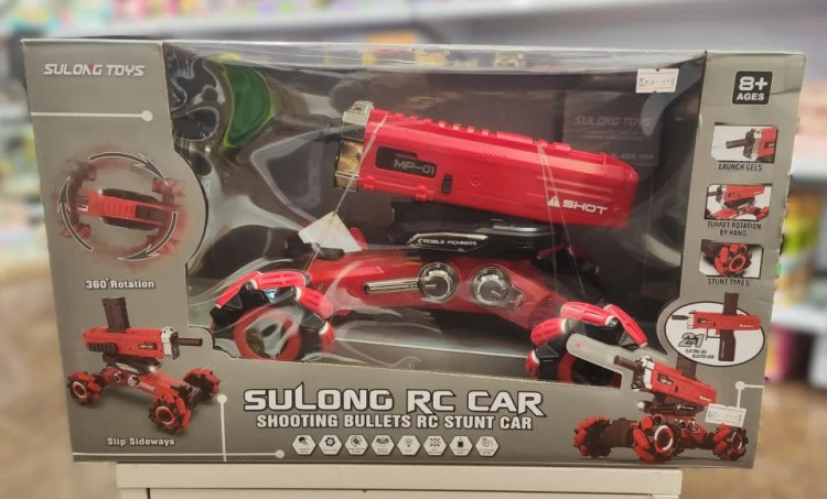 ماشین کنترلی تیرانداز و بدلکار برند Sulong Toys مدل MP-01 با قابلیت پرتاب تیر ژلهای و تبدیل به تفنگ در فروشگاه ال آی تویز