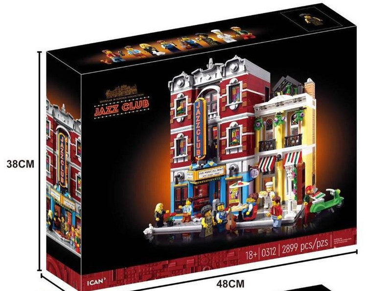 لگو باشگاه جاز کد 0122 سری ساختمانهای مدولار با جزئیات کامل دکوراسیون داخلی و مینیفیگورهای نوازنده در فروشگاه ال آی تویز