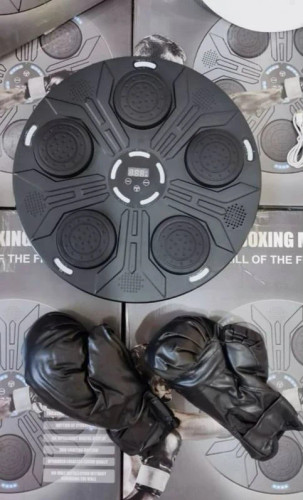 دستگاه بوکس هوشمند دیواری دارای بلوتوث، نمایشگر دیجیتال و چراغهای LED داینامیک به همراه دستکش بوکس در فروشگاه ال آی تویز