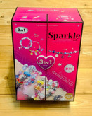 ست اسباب بازی جواهرسازی و ساخت دستبند دخترانه Sparkle DIY ۳ کاره با مهرهها و آویزهای متنوع مدل ۷۱۰۴ در فروشگاه ال آی تویز