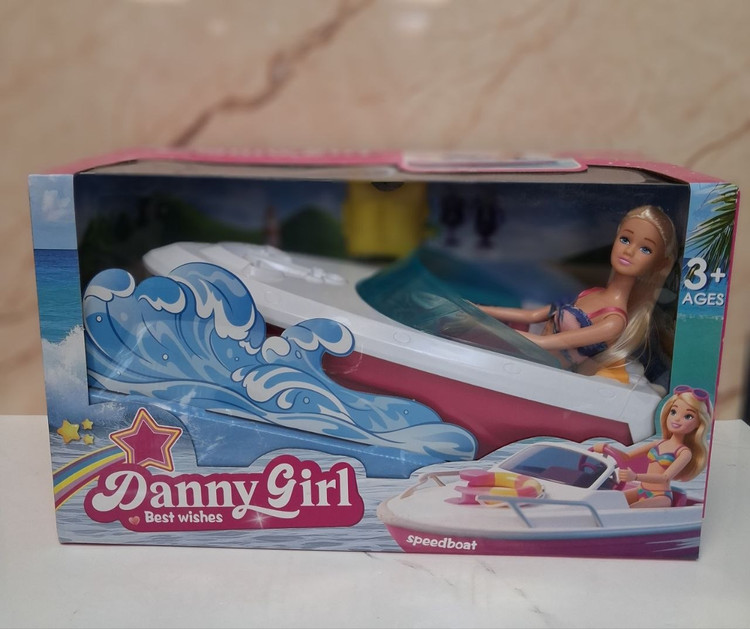 ست عروسک باربی دخترانه Danny Girl با قایق موتوری مسابقهای سرعت و جلیقه نجات مدل Best Wishes کد ۴۱۰۰ در فروشگاه ال آی تویز