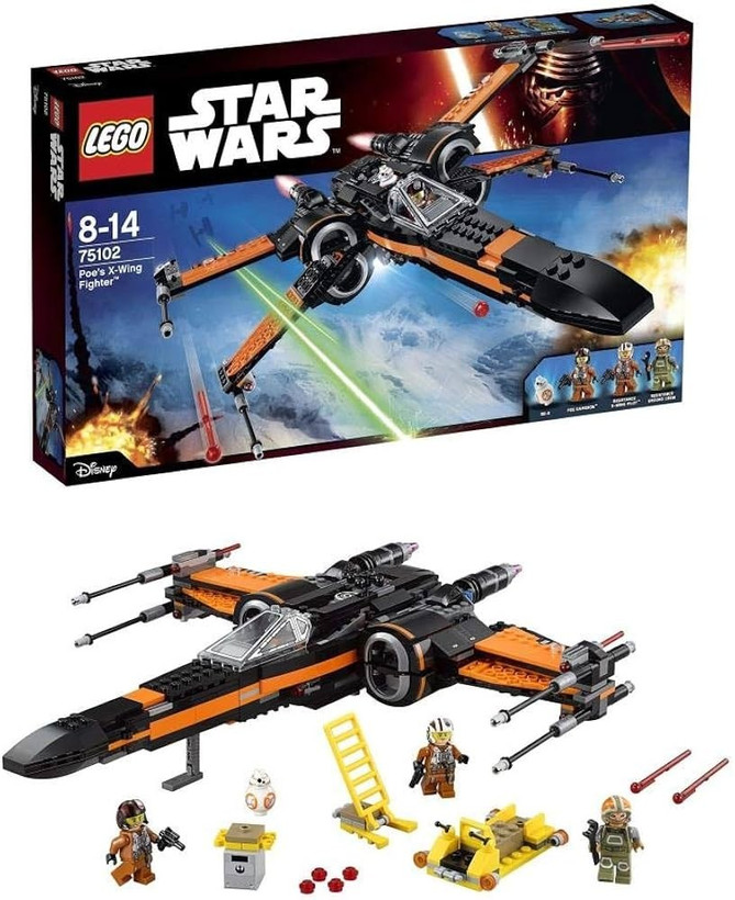 لگو جنگنده استار وارز ۷۴۲ قطعه برند LEGO مدل Poe's X-Wing Fighter جنگ ستارگان به همراه دروید BB-8 کد 10466 در فروشگاه ال آی تویز