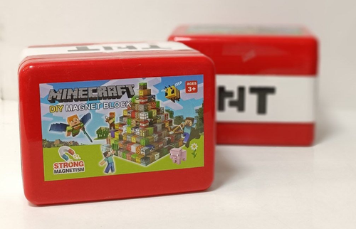 لگو ساختنی ماینکرافت مگنتی ۲۰۰ تکه آهنربایی با باکس چمدانی طرح TNT