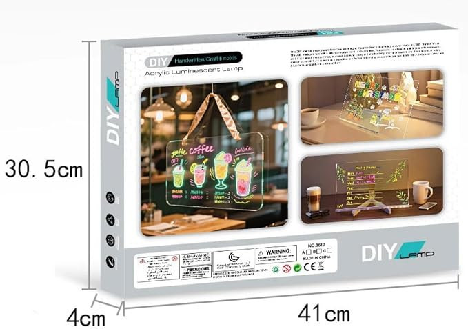 تابلو نقاشی چراغدار آکریلیکی سایز بزرگ DIY با ماژیکهای رنگی و پایه نوری کد ۳۶۱۲ ال آی تویز