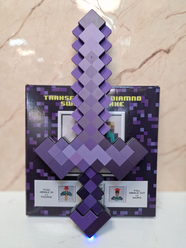 شمشیر و کلنگ طرح ماینکرفت موزیکال چراغدار کد CTT651
