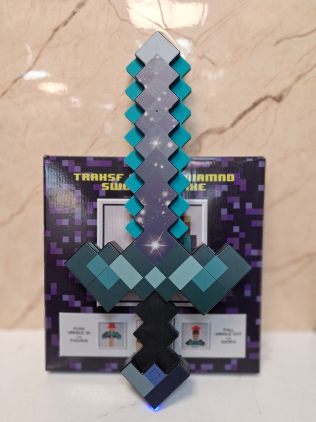 شمشیر و کلنگ طرح ماینکرفت موزیکال چراغدار کد CTT651